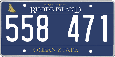 RI license plate 558471