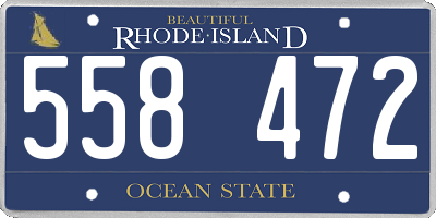 RI license plate 558472