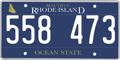 RI license plate 558473