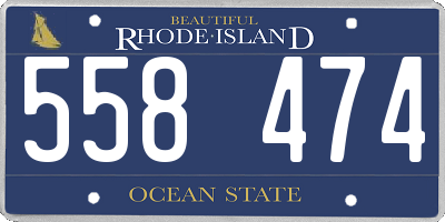 RI license plate 558474
