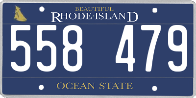 RI license plate 558479