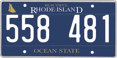 RI license plate 558481