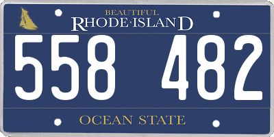 RI license plate 558482