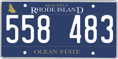 RI license plate 558483