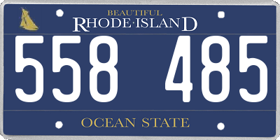 RI license plate 558485