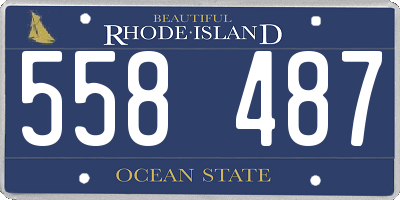 RI license plate 558487