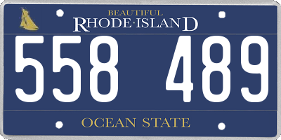 RI license plate 558489
