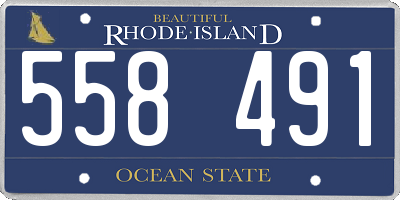 RI license plate 558491