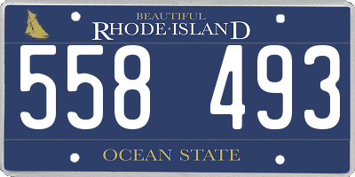 RI license plate 558493