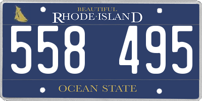 RI license plate 558495
