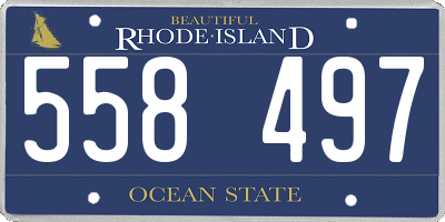 RI license plate 558497