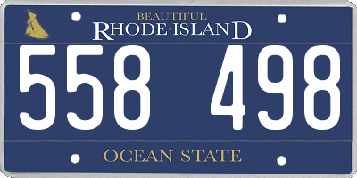 RI license plate 558498