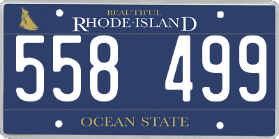 RI license plate 558499