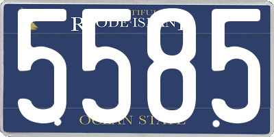 RI license plate 5585