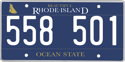 RI license plate 558501