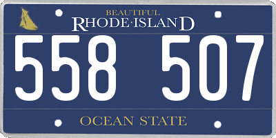 RI license plate 558507