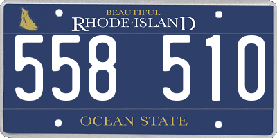 RI license plate 558510
