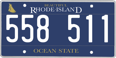 RI license plate 558511