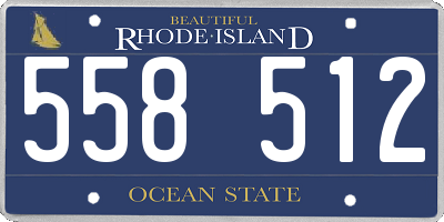 RI license plate 558512