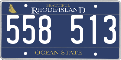 RI license plate 558513