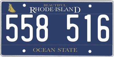 RI license plate 558516