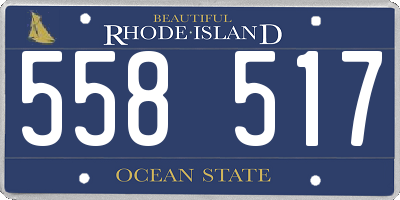 RI license plate 558517