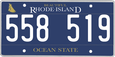 RI license plate 558519