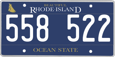 RI license plate 558522