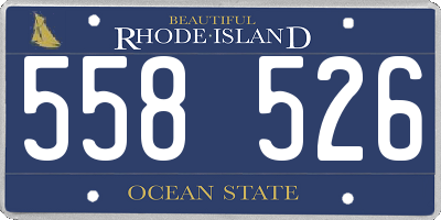 RI license plate 558526