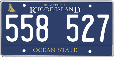 RI license plate 558527