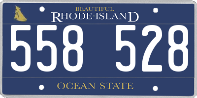 RI license plate 558528