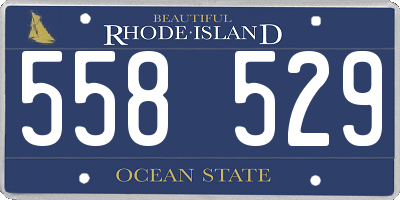 RI license plate 558529