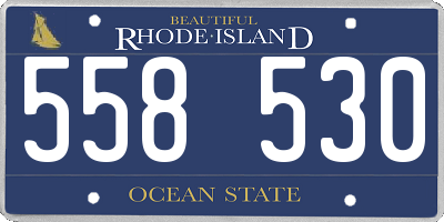 RI license plate 558530