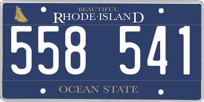 RI license plate 558541