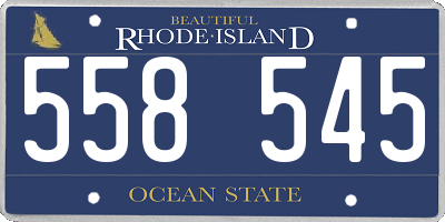RI license plate 558545