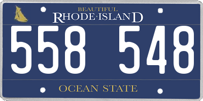 RI license plate 558548