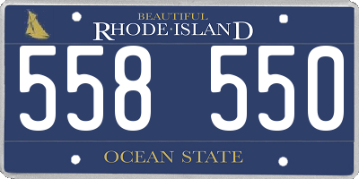 RI license plate 558550