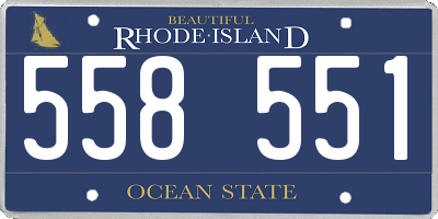 RI license plate 558551