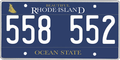 RI license plate 558552
