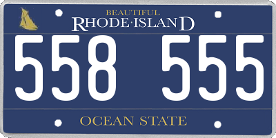 RI license plate 558555