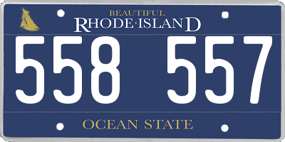 RI license plate 558557