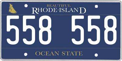 RI license plate 558558