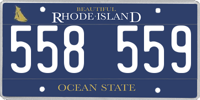 RI license plate 558559