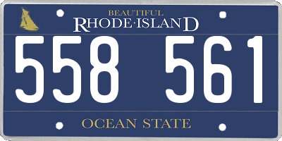 RI license plate 558561