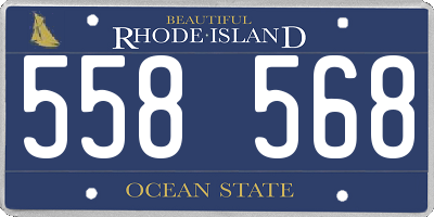 RI license plate 558568