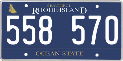 RI license plate 558570