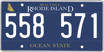 RI license plate 558571