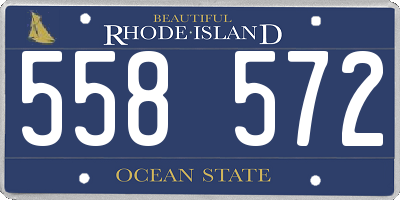 RI license plate 558572
