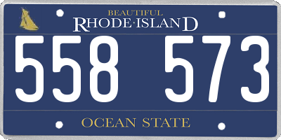 RI license plate 558573