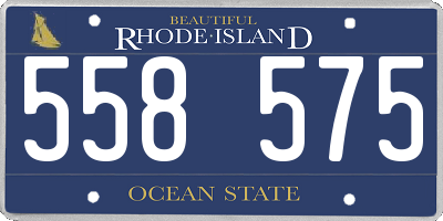 RI license plate 558575